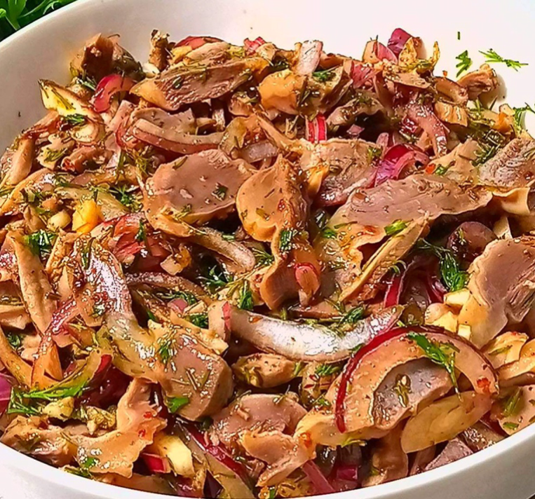 Требуха с чесноком 