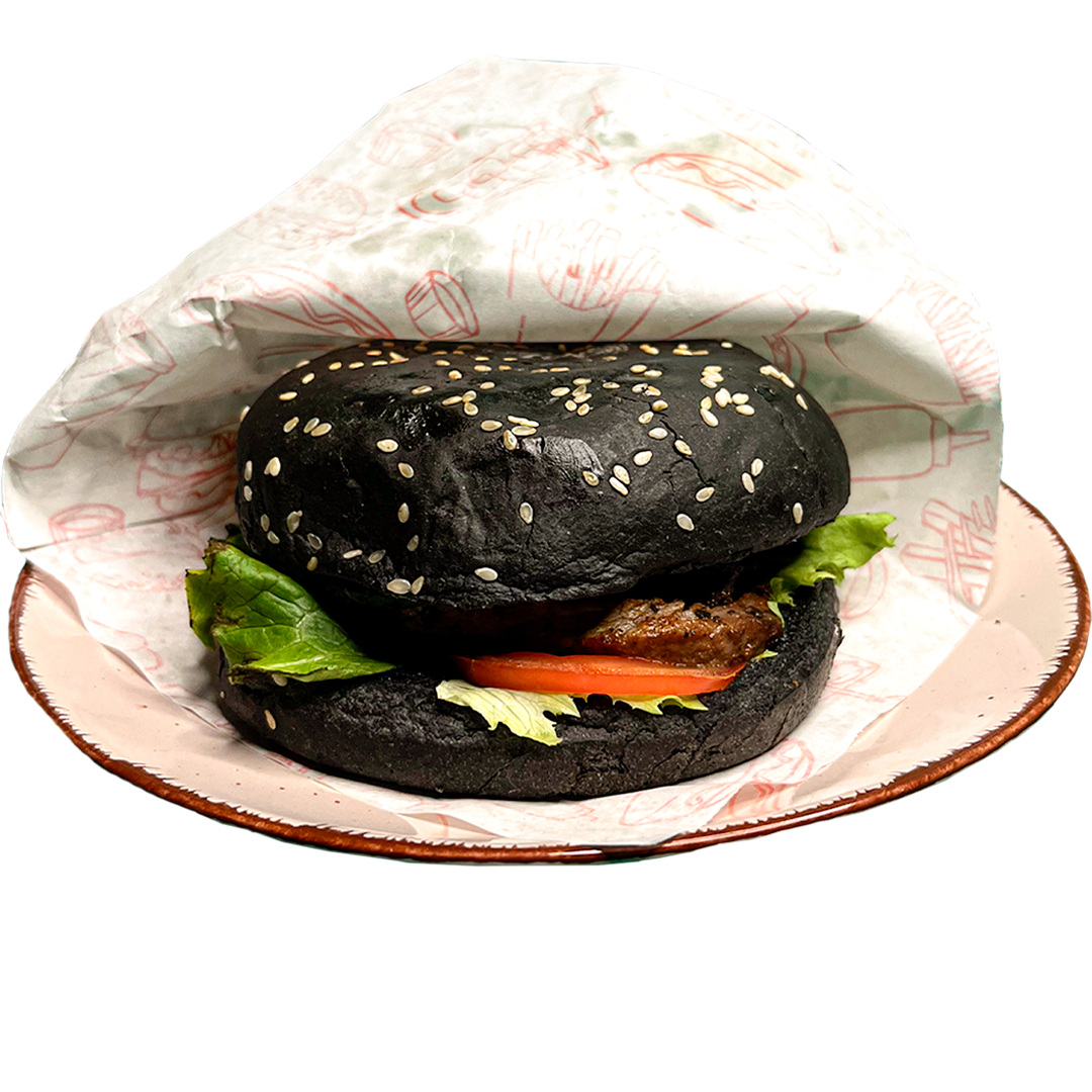 Черный бургер говяжий 