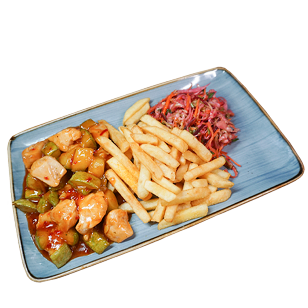 Куриное филе с кабачками