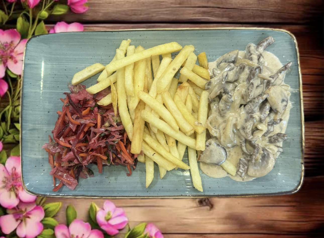 Мясо с грибами