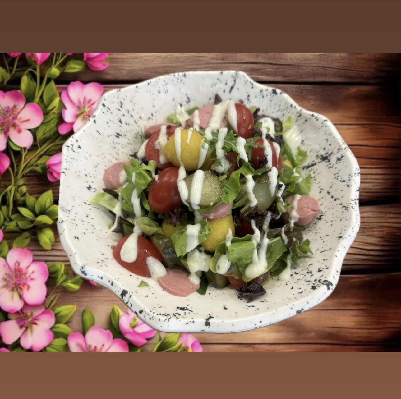 Салат с картофельными шариками