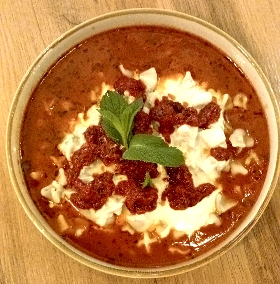 Турецкие манты в томатном соусе 