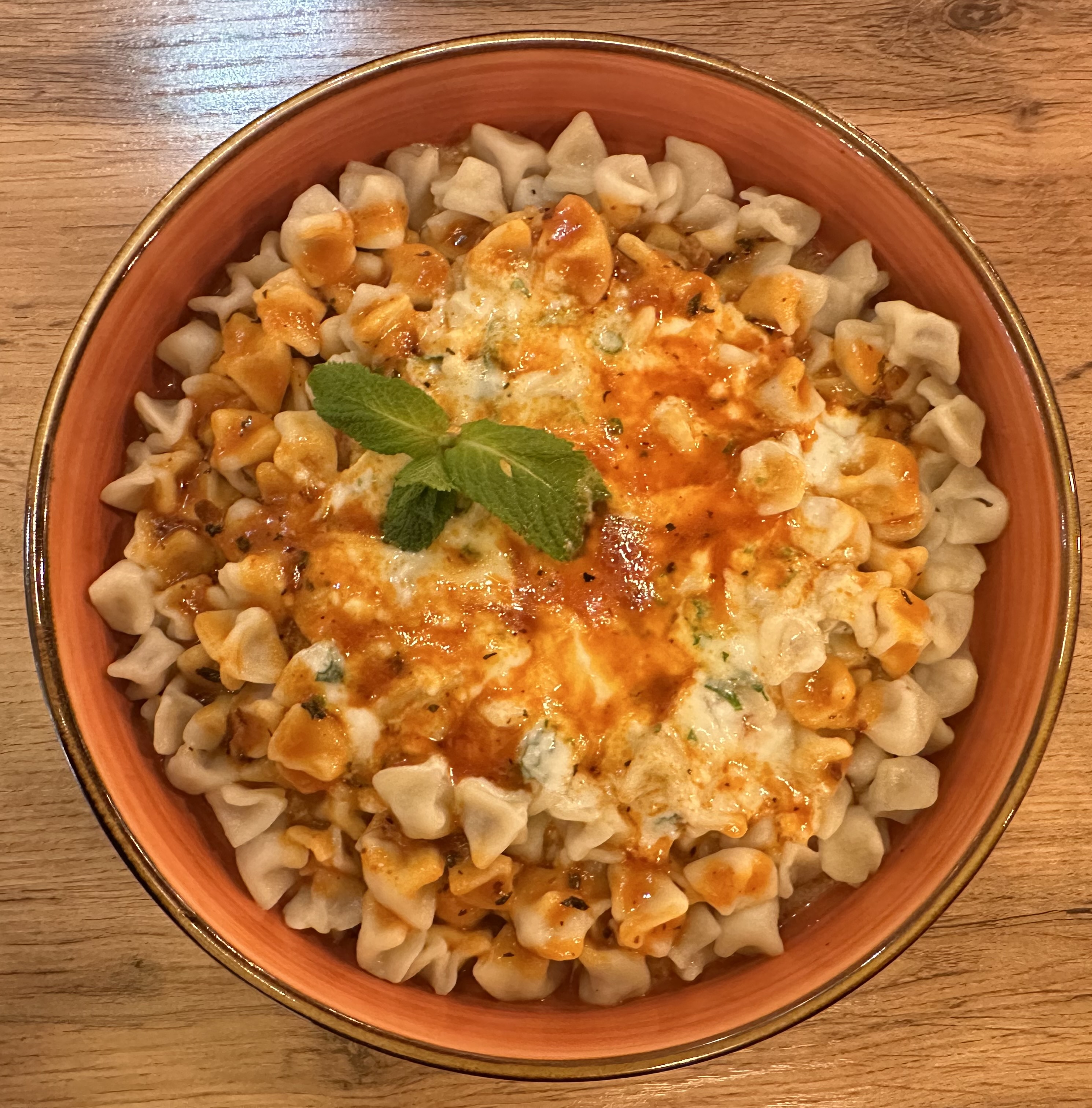 Турецкие манты в йогурте 