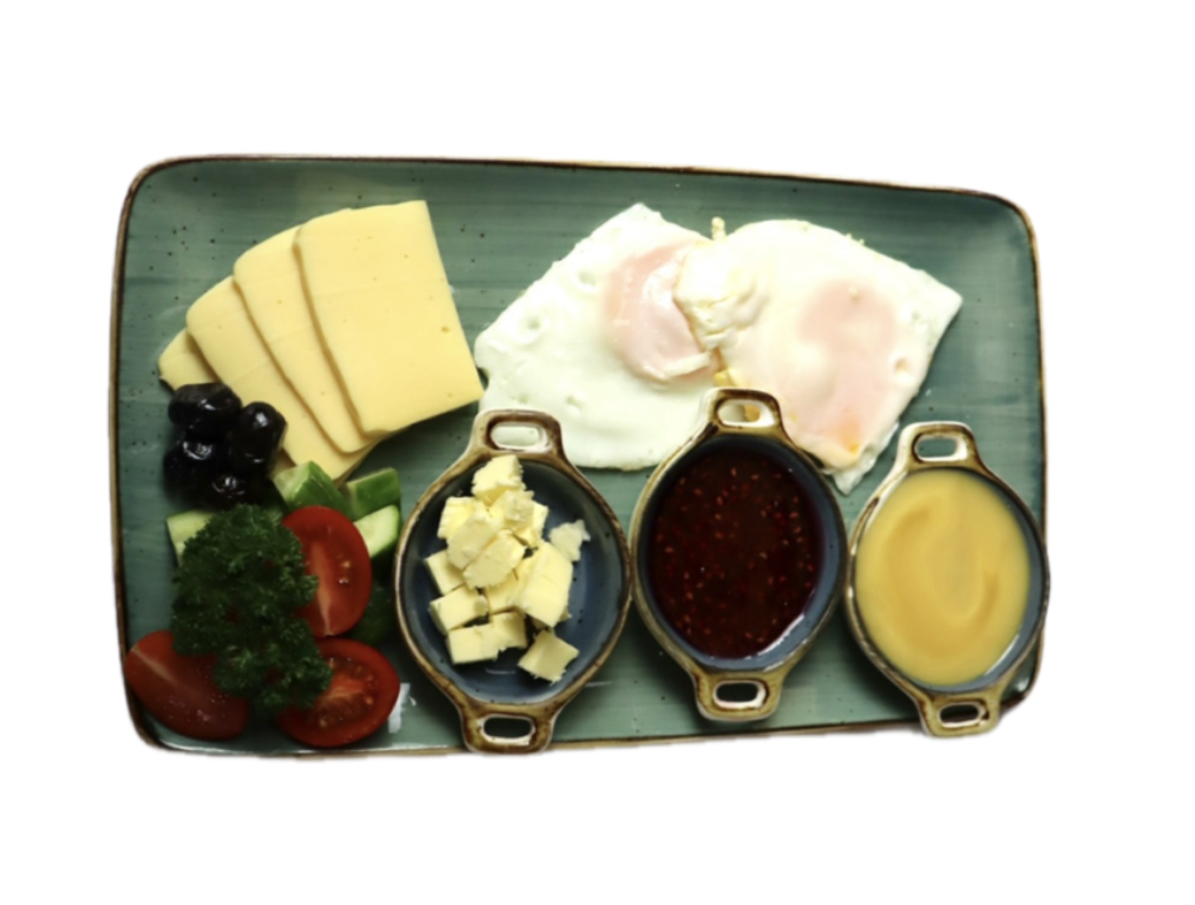 Завтрак на тарелке # 2 с сыром